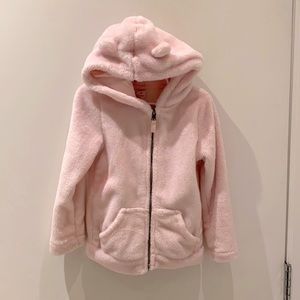 Carter’s girls Size 5 zip-up fleece with hood and pockets